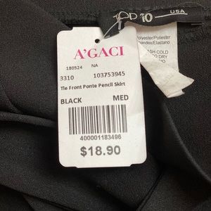 High-waist pencil skirt